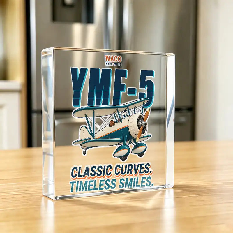 Waco YMF-5 - Crystal Ornament - Cartoon - Kitchen