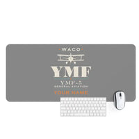 Thumbnail for Waco YMF-5 - Heritage + Name - Desk Mat - Gray