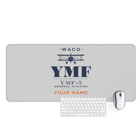 Thumbnail for Waco YMF-5 - Heritage + Name - Desk Mat - Light Gray