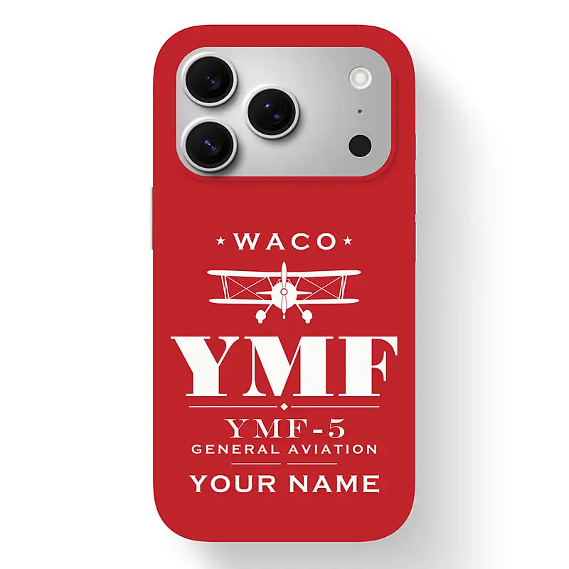Waco YMF-5 - Heritage + Name - MagSafe iPhone 17 Pro - Red