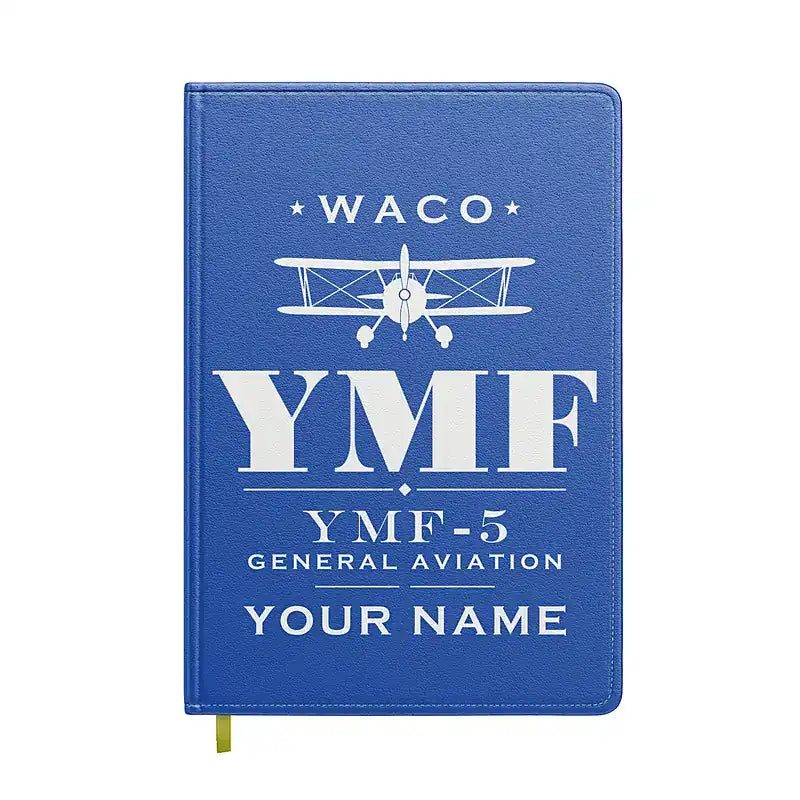 Waco YMF-5 - Heritage + Name - Notebook - Blue