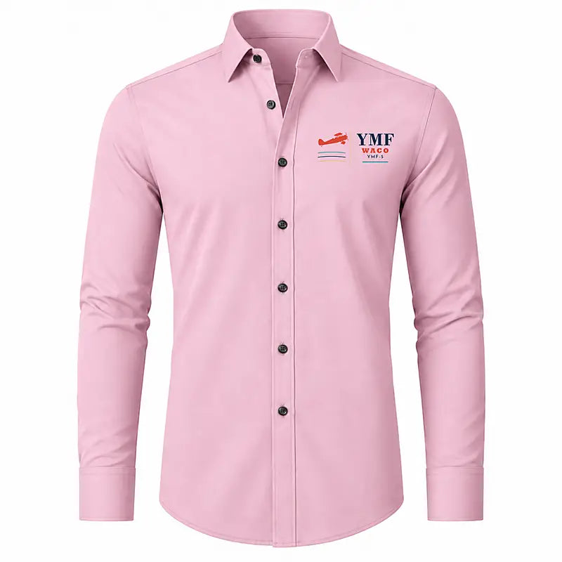 Waco YMF-5 - Long Sleeve Shirt - Poster - Pink