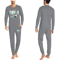 Thumbnail for Waco YMF-5 - Men Pajamas - Cartoon Chest - Gray