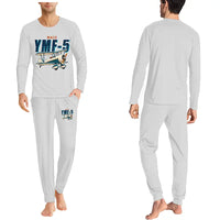 Thumbnail for Waco YMF-5 - Men Pajamas - Cartoon Chest - Light Gray