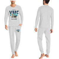 Thumbnail for Waco YMF-5 - Men Pajamas - Original Chest + Name - Light Gray