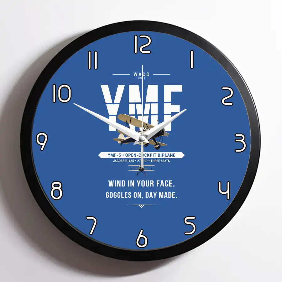Waco YMF-5 - Original - Framed - Blue