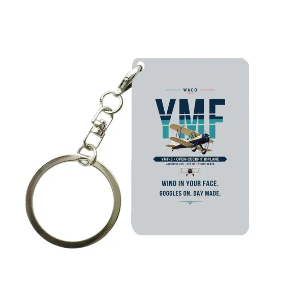 Waco YMF-5 - Original - Key Chain - Light Gray