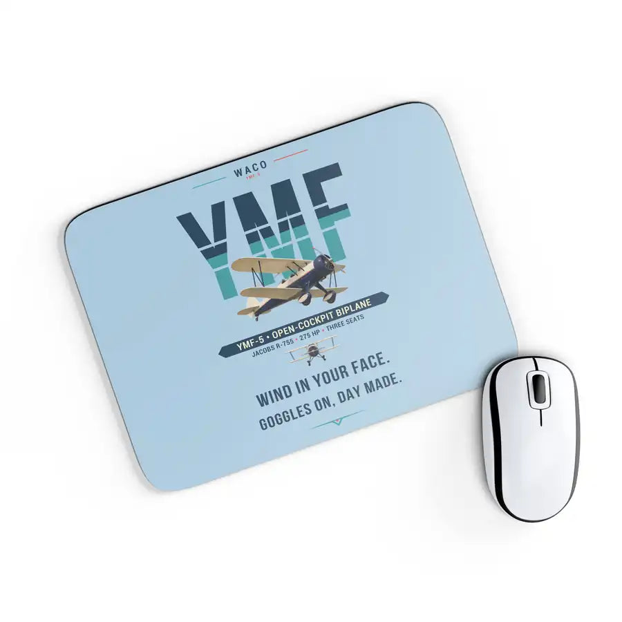 Waco YMF-5 - Original - Mouse Pad - Light Blue