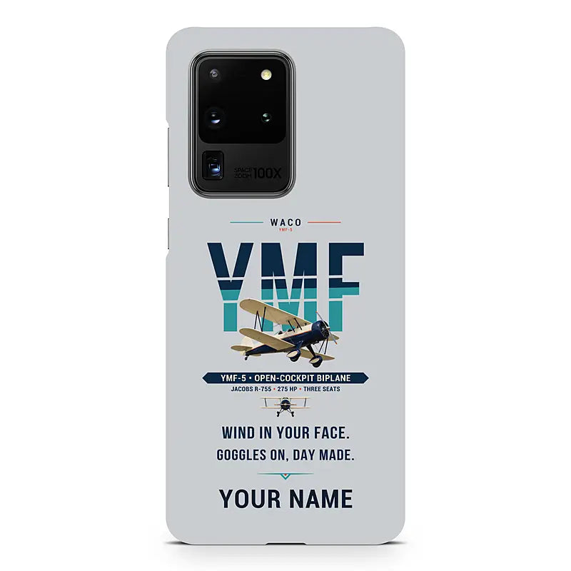 Waco YMF-5 - Original + Name - Samsung Case - Light Gray