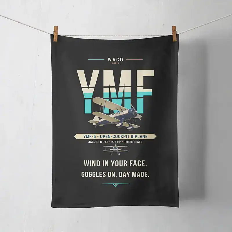 Waco YMF-5 - Original - Towel - Black