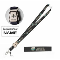 Thumbnail for Waco YMF-5 Lanyard & ID Holders seat belt lanyard - Original - Black with name
