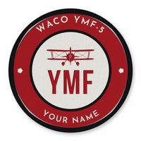 Thumbnail for Waco YMF-5 Patches - Circle + Name - Red White