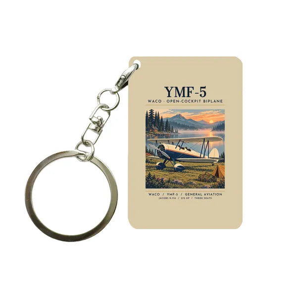 Waco YMF-5 - Poster - Key Chain - Beige