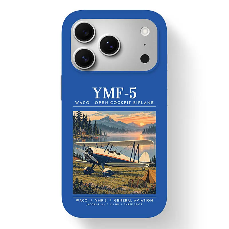 Waco YMF-5 - Poster - MagSafe iPhone 17 Pro - Blue