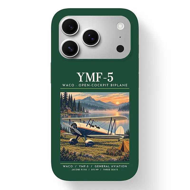 Waco YMF-5 - Poster - MagSafe iPhone 17 Pro - Dark Green