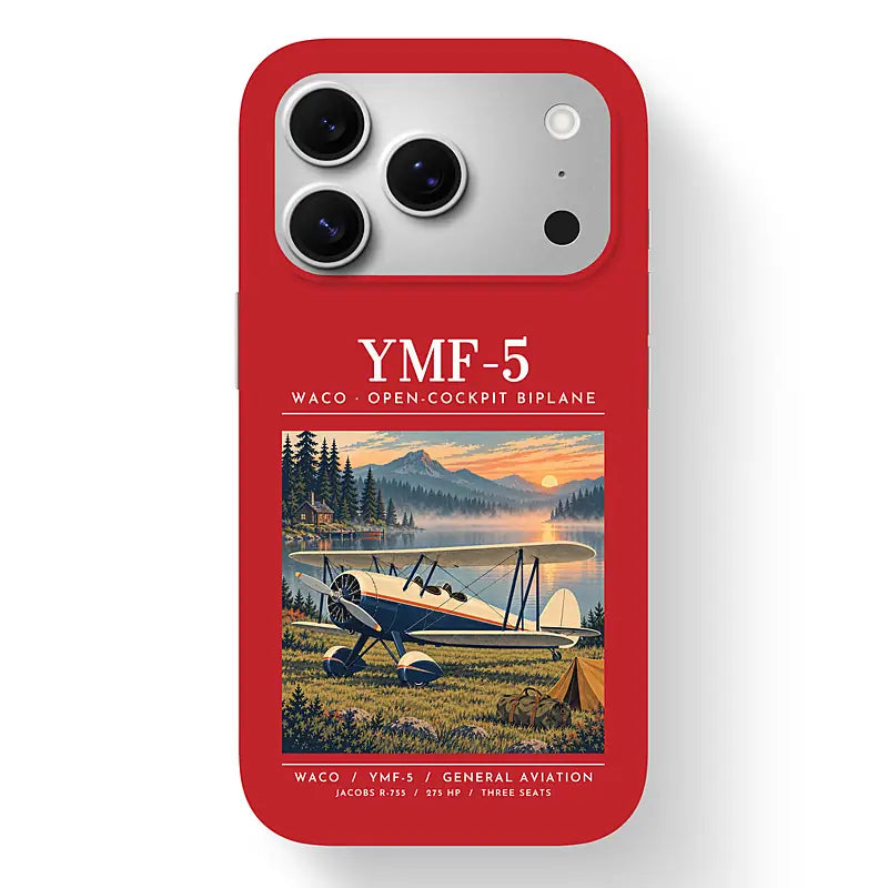 Waco YMF-5 - Poster - MagSafe iPhone 17 Pro - Red
