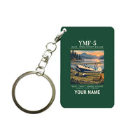 Thumbnail for Waco YMF-5 - Poster + Name - Key Chain - Dark Green