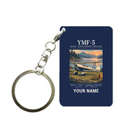 Thumbnail for Waco YMF-5 - Poster + Name - Key Chain - Navy Blue