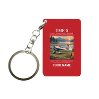 Thumbnail for Waco YMF-5 - Poster + Name - Key Chain - Red