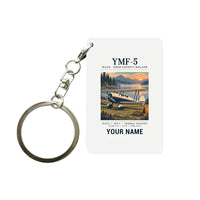 Thumbnail for Waco YMF-5 - Poster + Name - Key Chain - White
