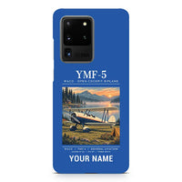 Thumbnail for Waco YMF-5 - Poster + Name - Samsung Case - Blue