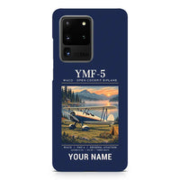 Thumbnail for Waco YMF-5 - Poster + Name - Samsung Case - Navy Blue