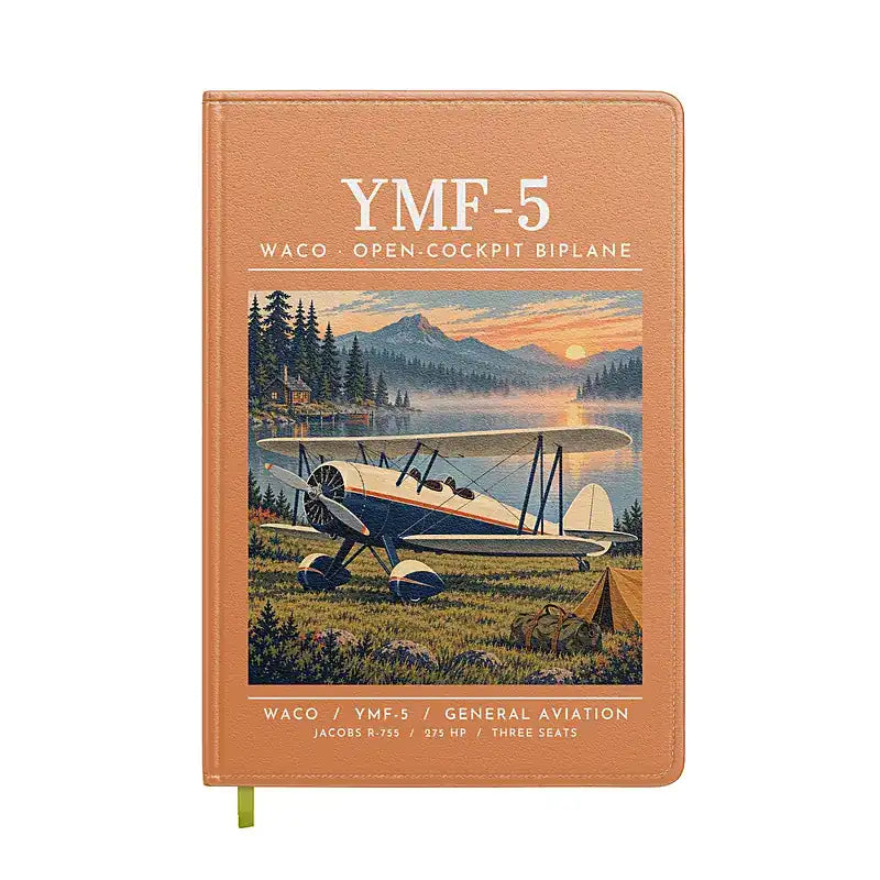Waco YMF-5 - Poster - Notebook - Orange