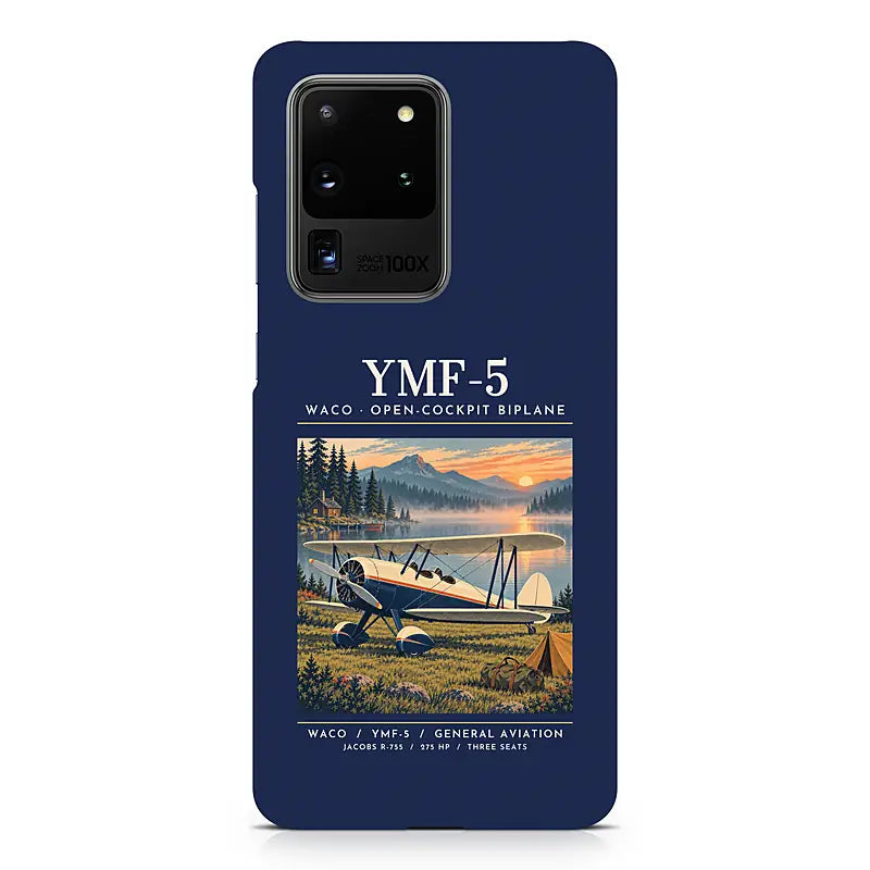 Waco YMF-5 - Poster - Samsung Case - Navy Blue