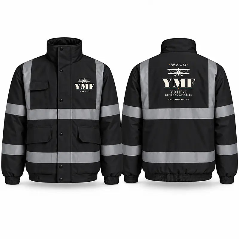 Waco YMF-5 Reflective Winter Jackets - Heritage - Black