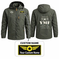 Thumbnail for Waco YMF-5 Stylish Jackets - Hooded Windbreaker - Heritage + Name - Olive Green