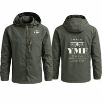 Thumbnail for Waco YMF-5 Stylish Jackets - Hooded Windbreaker - Heritage - Olive Green