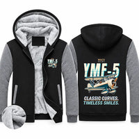 Thumbnail for Waco YMF-5 Zipped Sweatshirts - Cartoon - Black & Gray