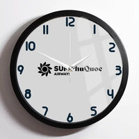 Thumbnail for Sun Phu Quoc Airways design on light gray framed wall clock