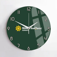 Thumbnail for Sun Phu Quoc Airways design on dark green no frame wall clock