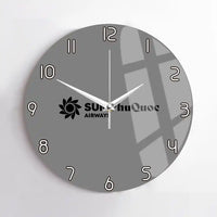 Thumbnail for Sun Phu Quoc Airways design on gray no frame wall clock