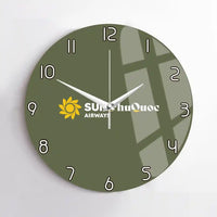 Thumbnail for Sun Phu Quoc Airways design on green army no frame wall clock