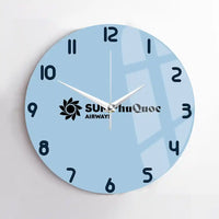 Thumbnail for Sun Phu Quoc Airways design on light blue no frame wall clock