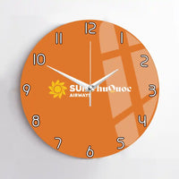 Thumbnail for Sun Phu Quoc Airways design on orange no frame wall clock
