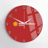 Thumbnail for Sun Phu Quoc Airways design on red no frame wall clock