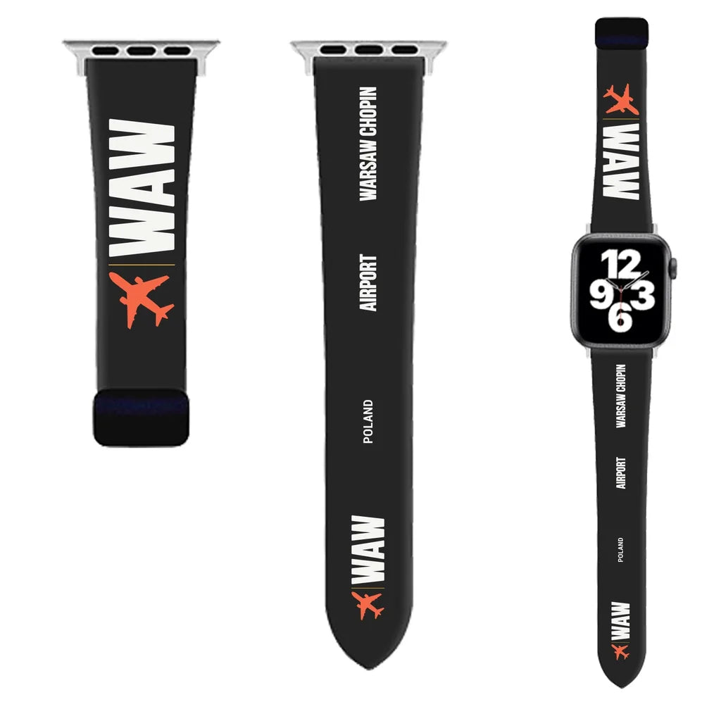 WBV6 | Warsaw Chopin Airport WAW | Black (Magnetic Band)