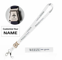 Thumbnail for Weeze City Series seat belt lanyard - white with name