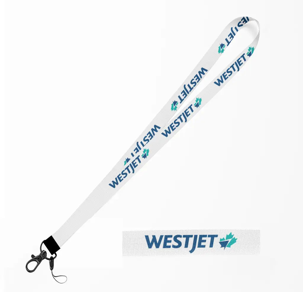 WestJet Airlines lanyard - white