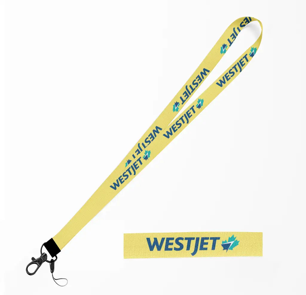 WestJet Airlines lanyard - yellow