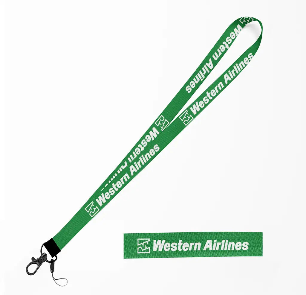 Western Airlines lanyard - green