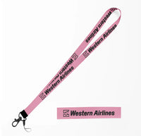 Thumbnail for Western Airlines lanyard - pink