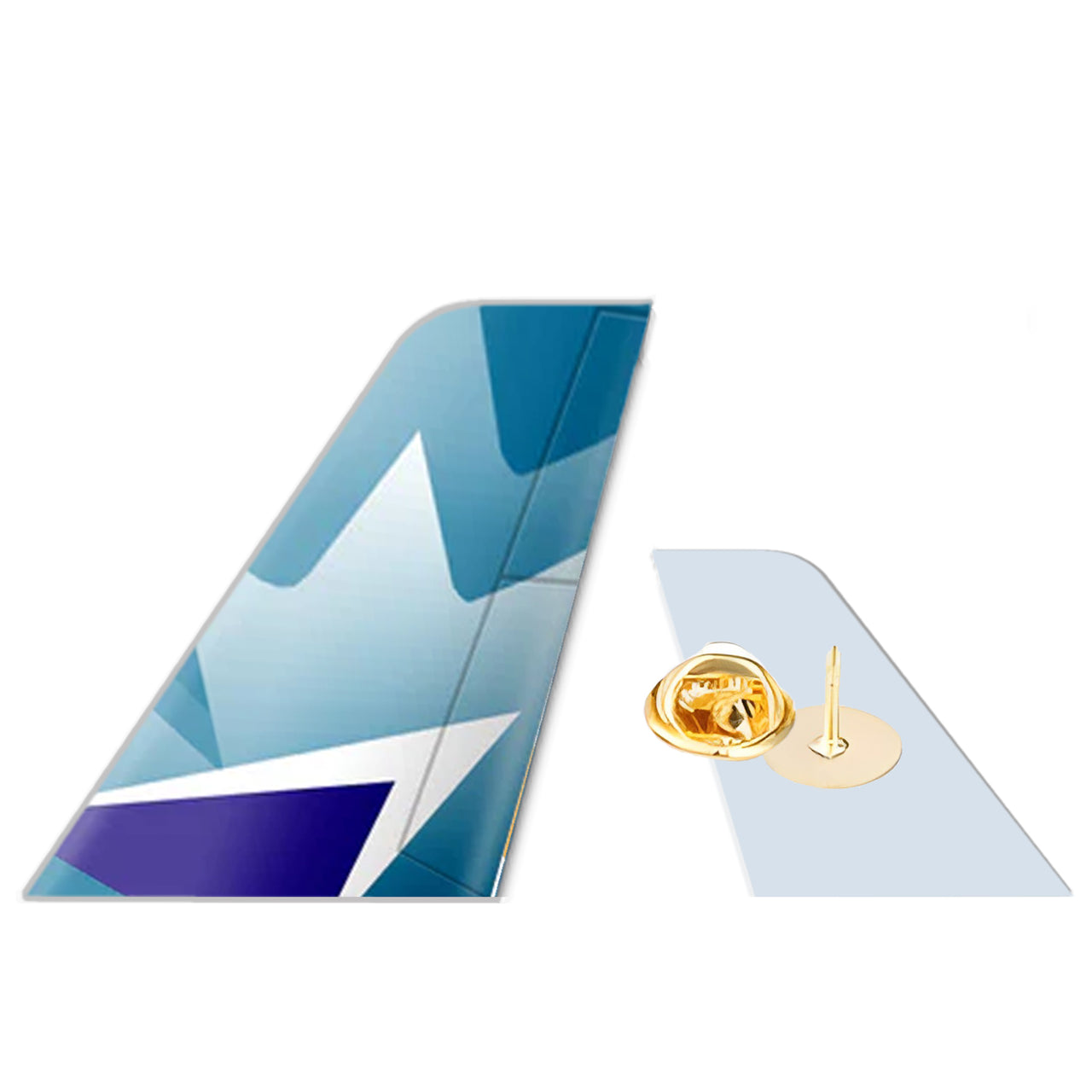 Westjet Airlines Designed Tail Shape Badges & Pins