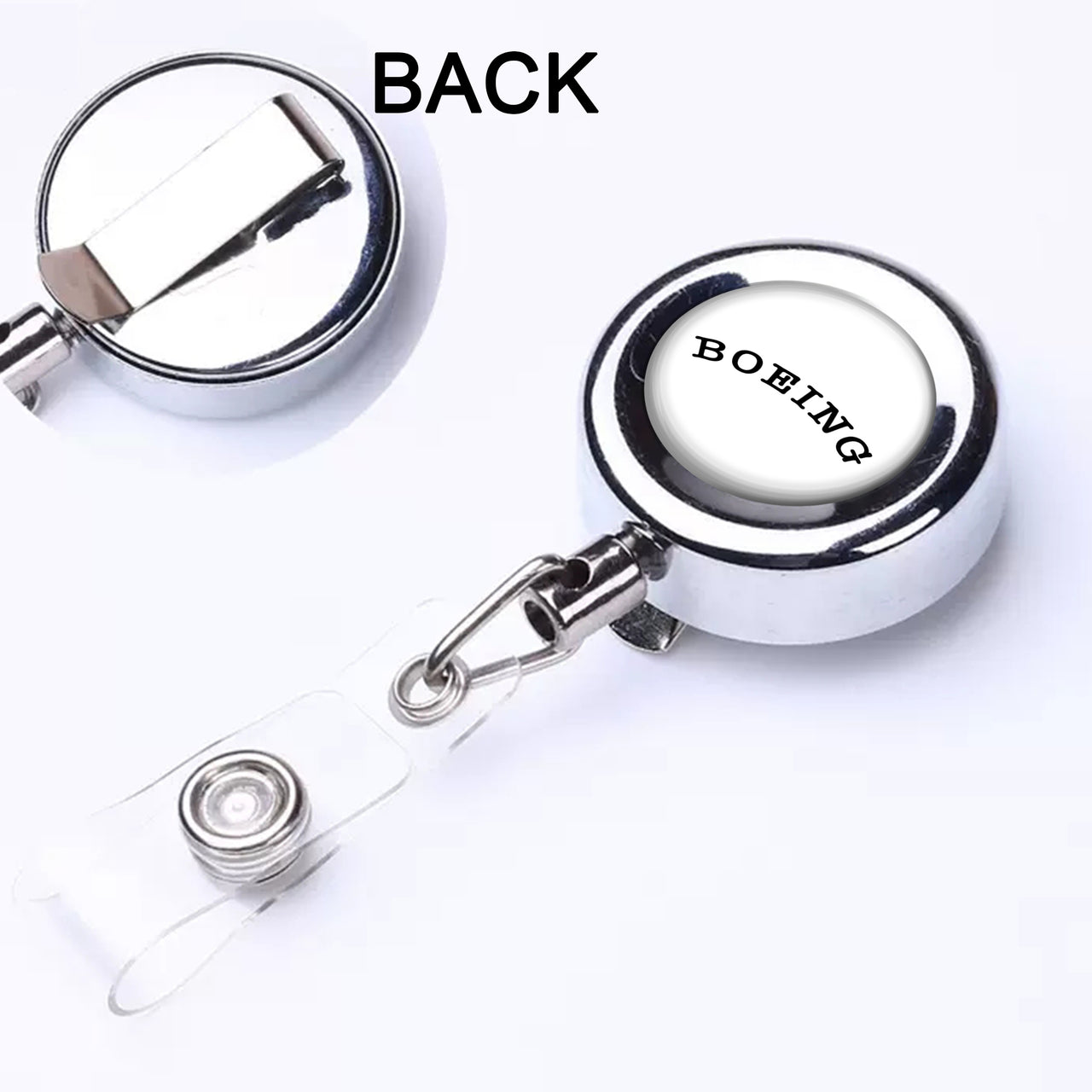 Special BOEING Text Designed Retractable ID Card Badge