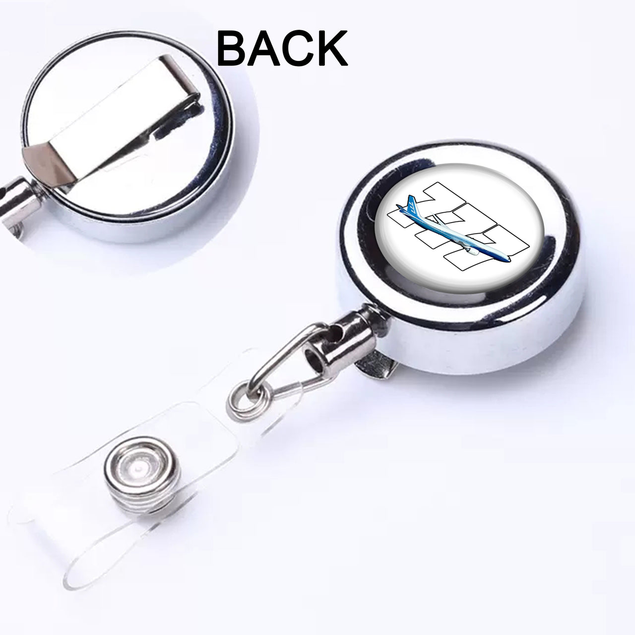 Super Boeing 777 Designed Retractable ID Card Badge