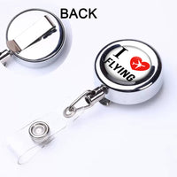 Thumbnail for I Love Flying Designed Retractable ID Card Badge
