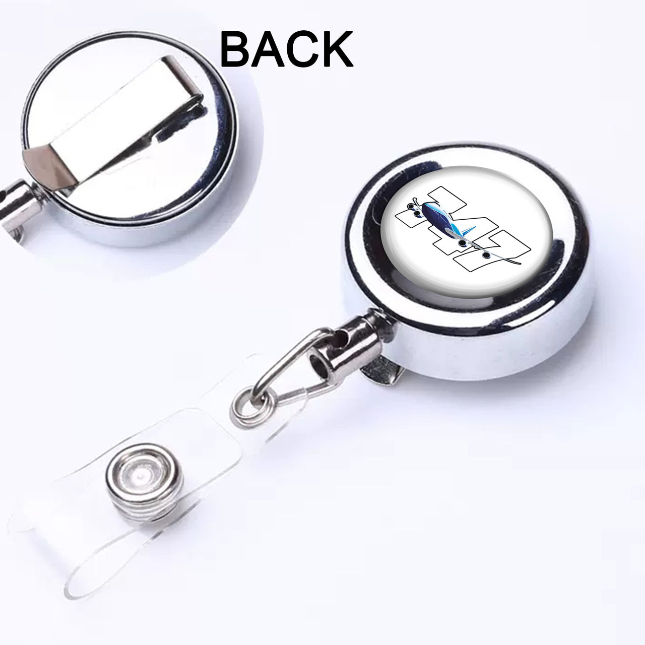 Super Boeing 747 Designed Retractable ID Card Badge